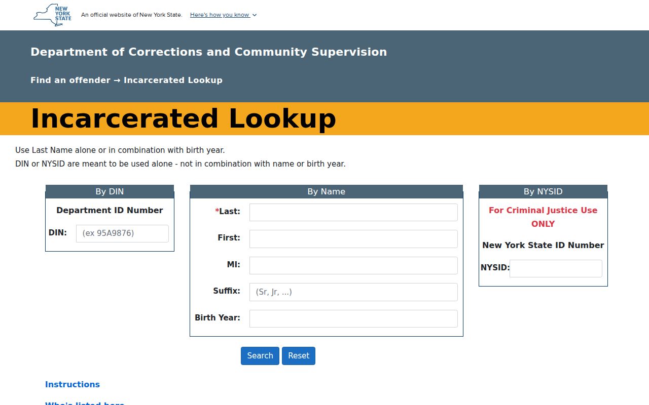 Putnam County arrest custody search in the DOCCS incarcerated lookup