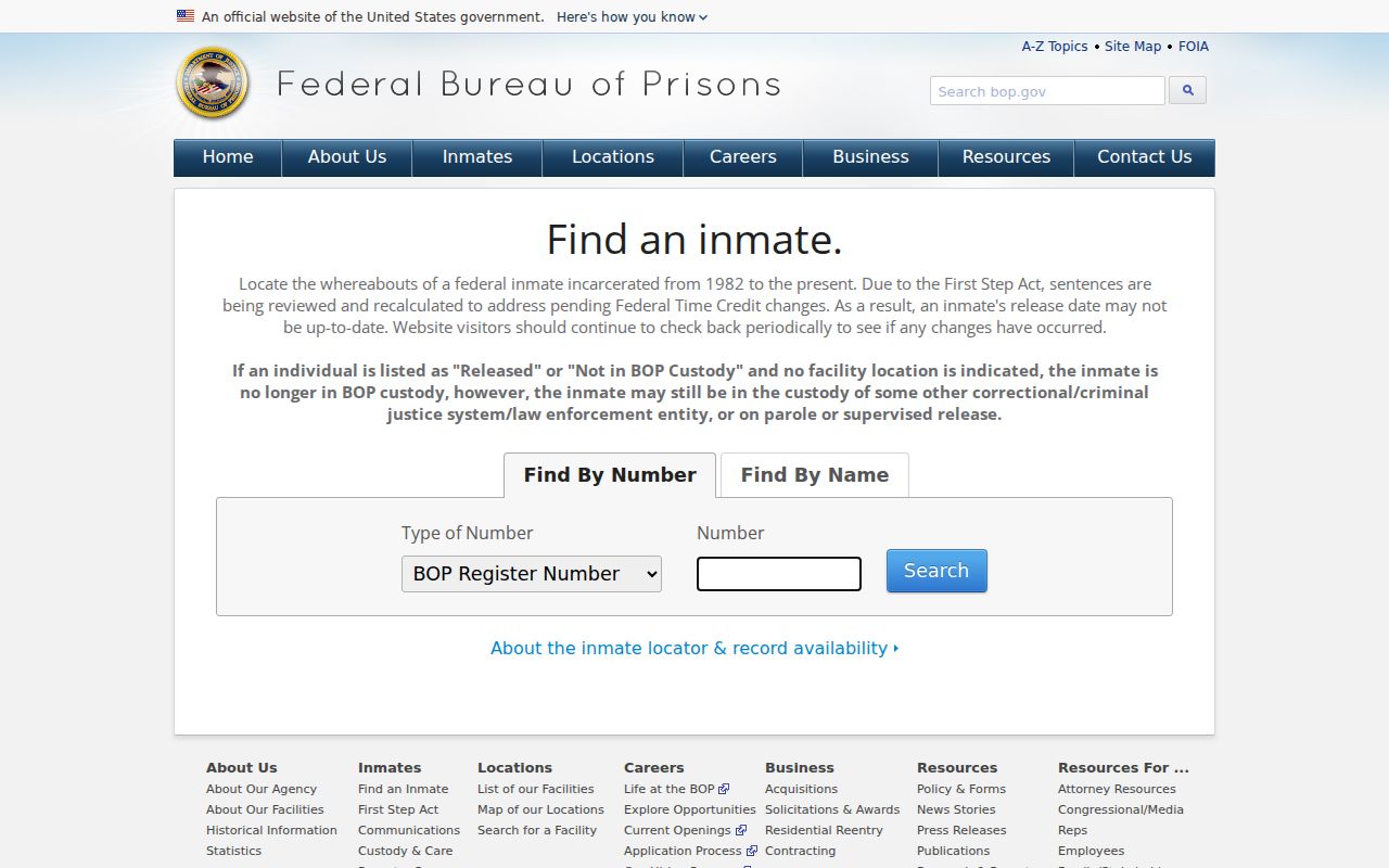 Nelsonville criminal history research using the federal inmate locator