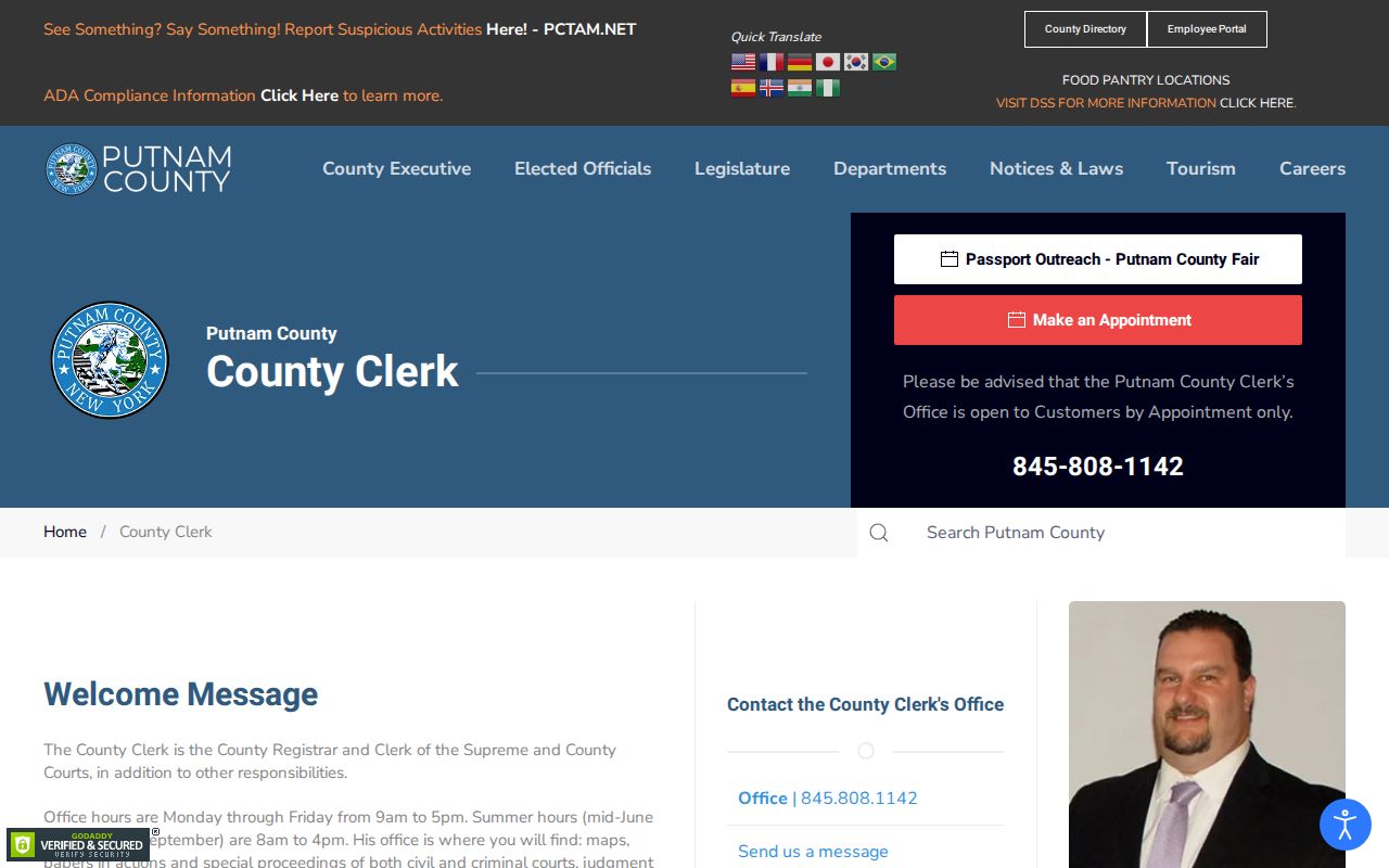 Putnam County Clerk source for older criminal court records