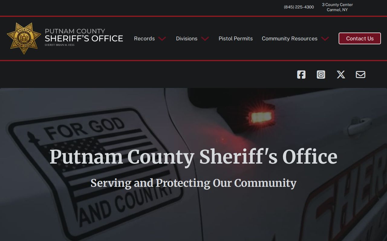 Putnam County criminal records source at the Sheriff's Office