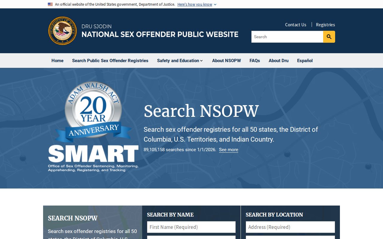 Putnam County sex offender check using the national NSOPW search